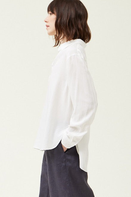 Oversize Solid Button Up