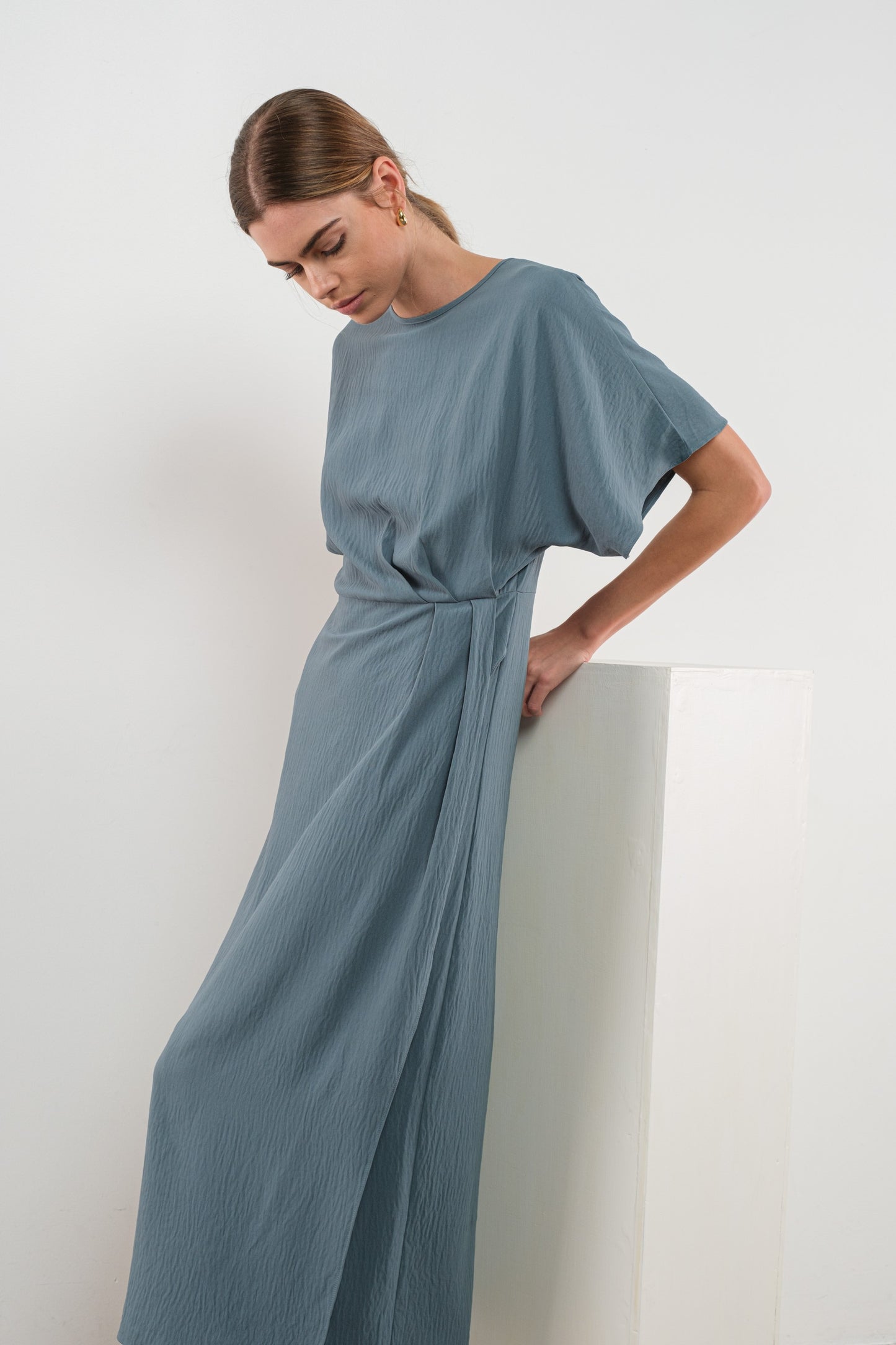 Dolman Slv Pleat Dress