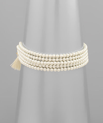 5 Row Pearl Bracelet