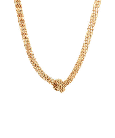 Knotted Chain Brass Choker