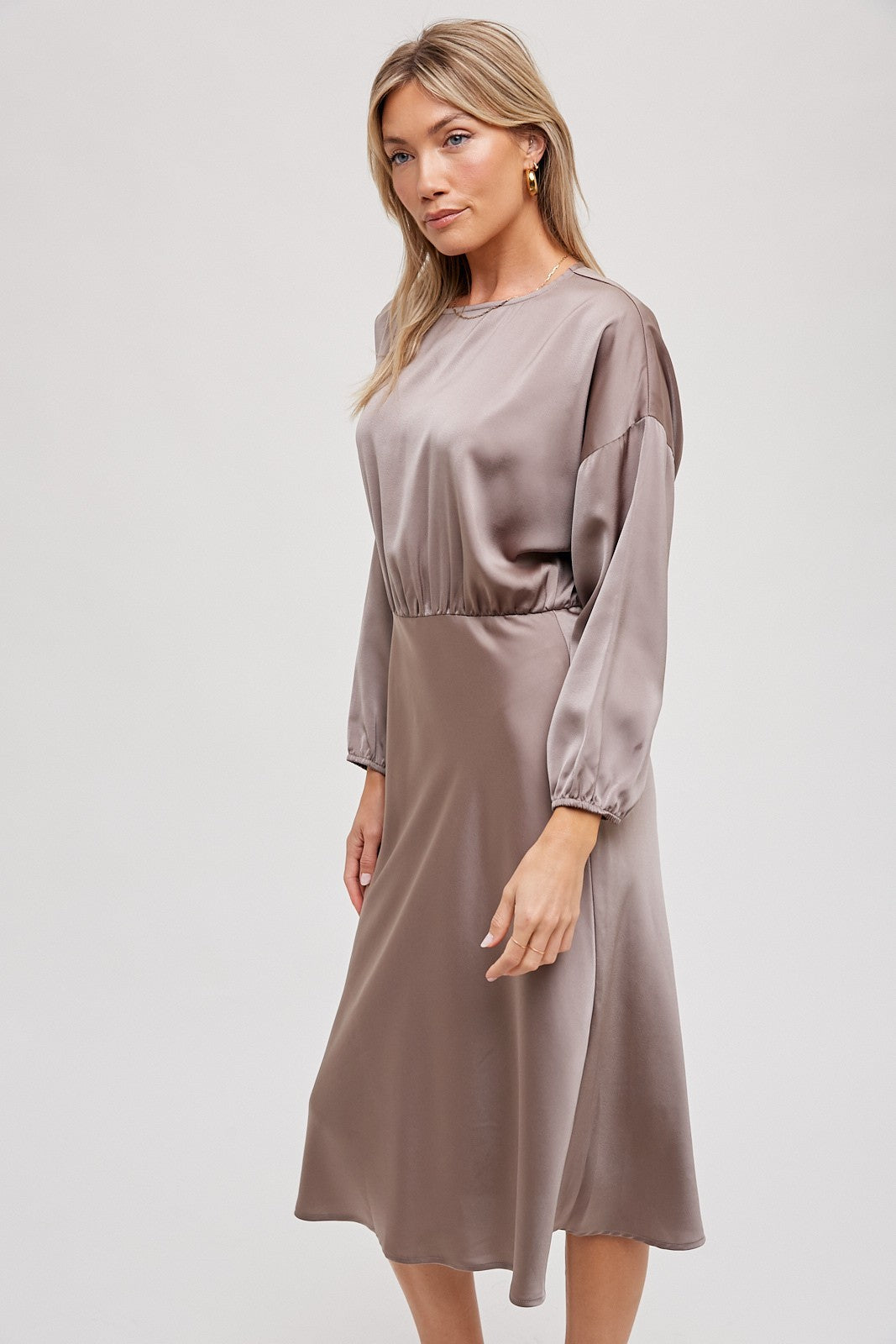 Dolman Slv Midi Dress