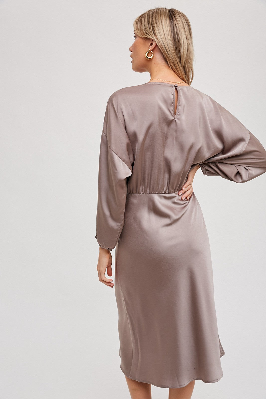 Dolman Slv Midi Dress