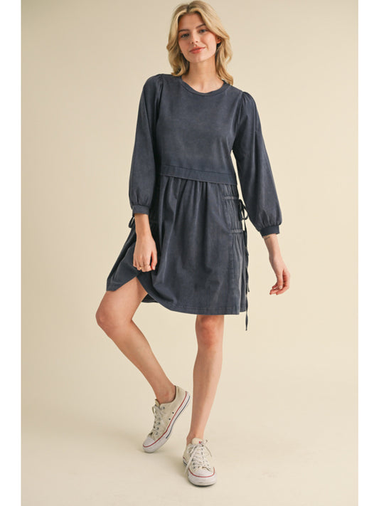 Bubble Slv Contrast Dress