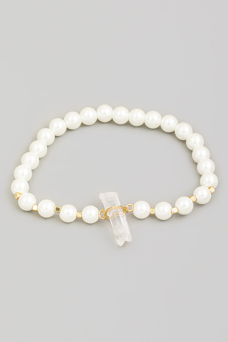 Crystal Pearl Bracelet